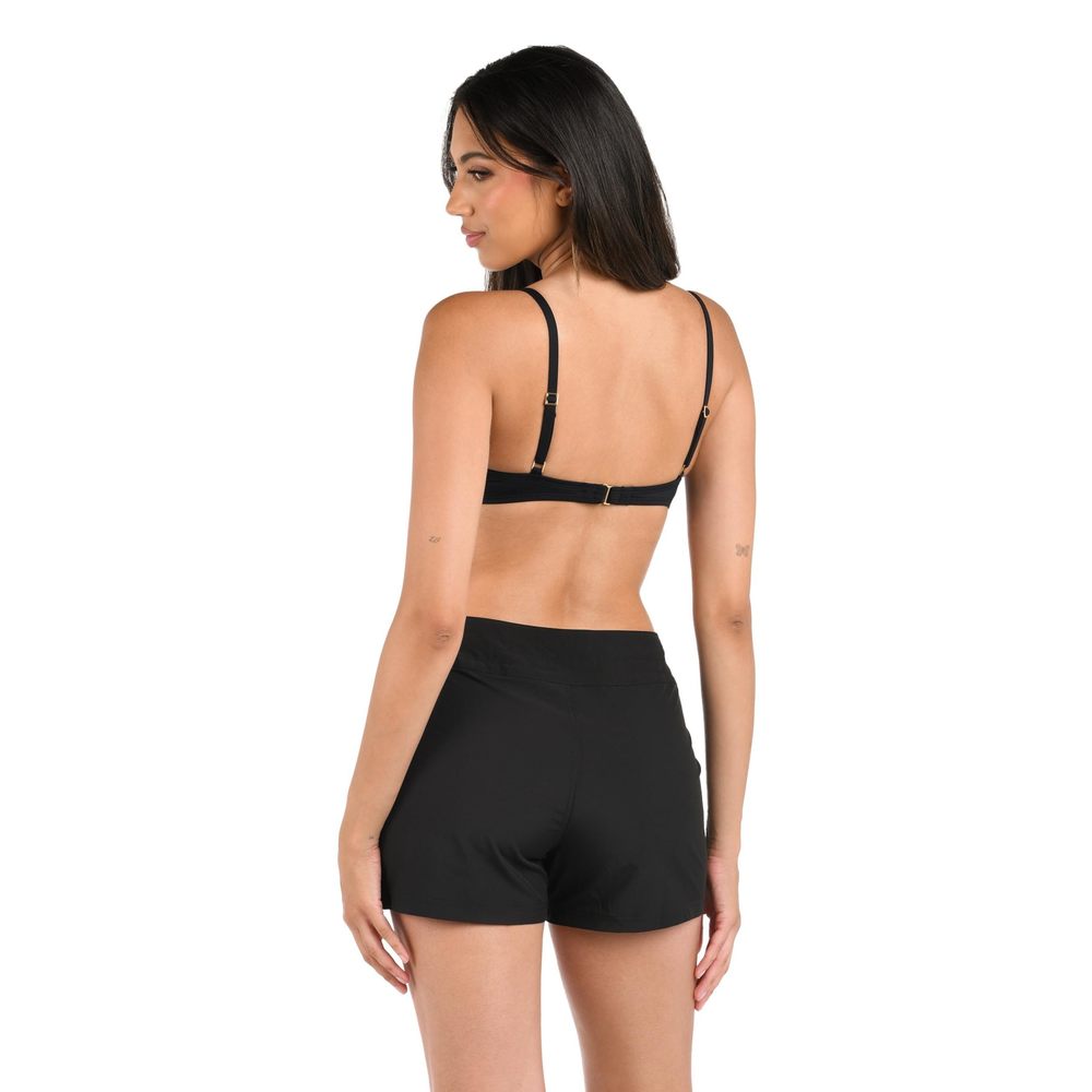 La Blanca Women's 3" Swimsuit Bottom Board Shorts Black Large - Picture 4 of 5